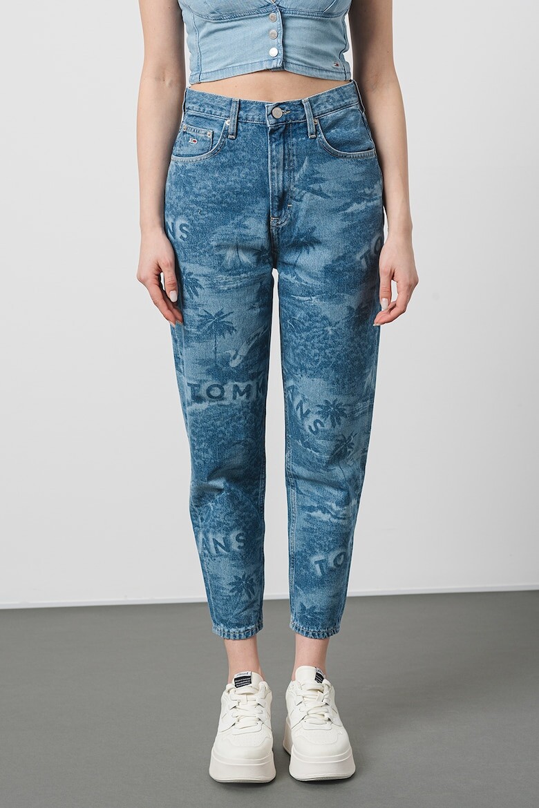

Укороченные джинсы с принтом Tommy Jeans, синий