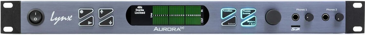 

Lynx Aurora (n) 24-DNT 24-канальный АЦП/ЦА преобразователь с интерфейсом Dante