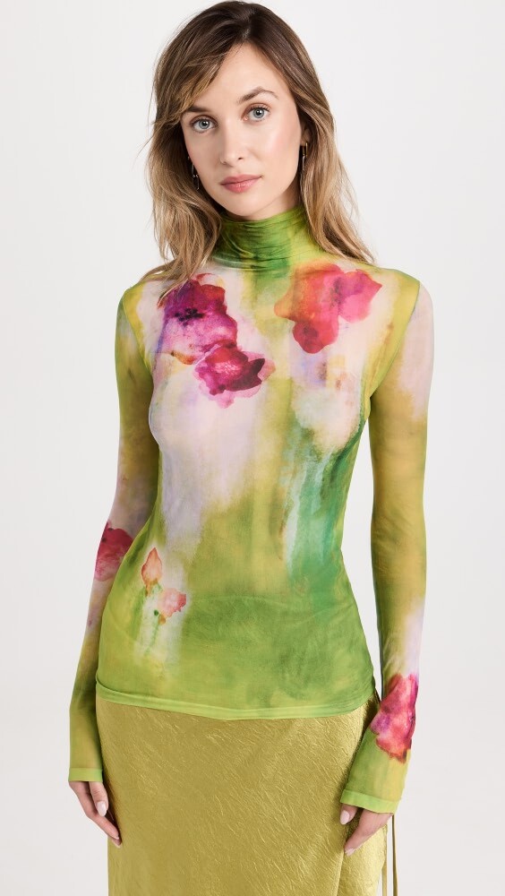 

Футболка Acne Studios Long Sleeve, зеленый