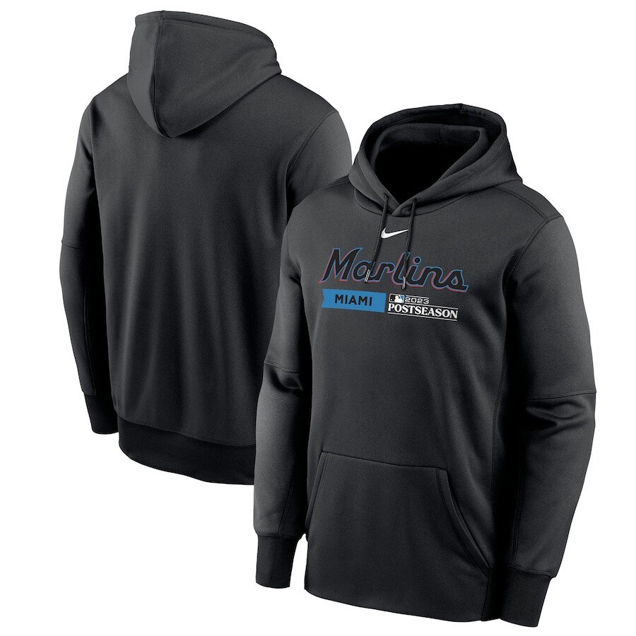 

Пуловер с капюшоном Nike Miami Marlins, черный