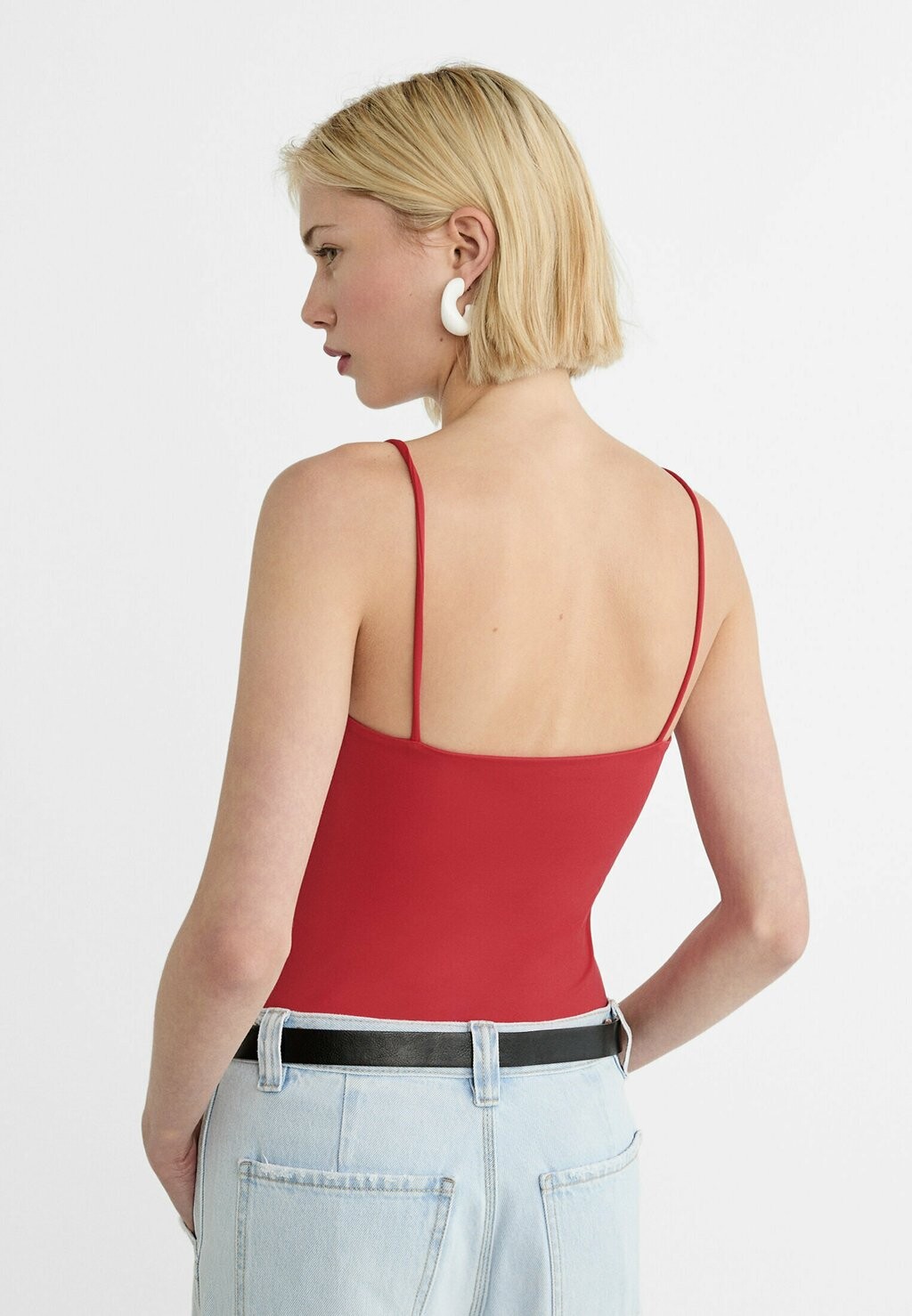 

Топ Cropped Stradivarius, красный