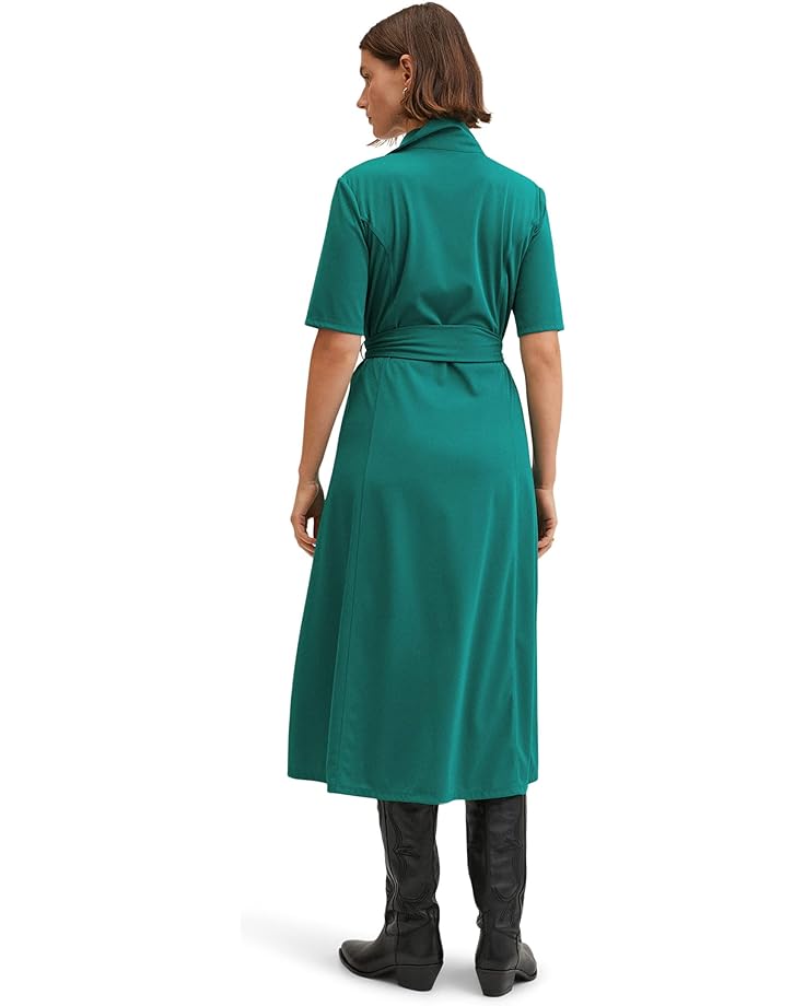 Платье MANGO Ocho-H Dress, зеленый