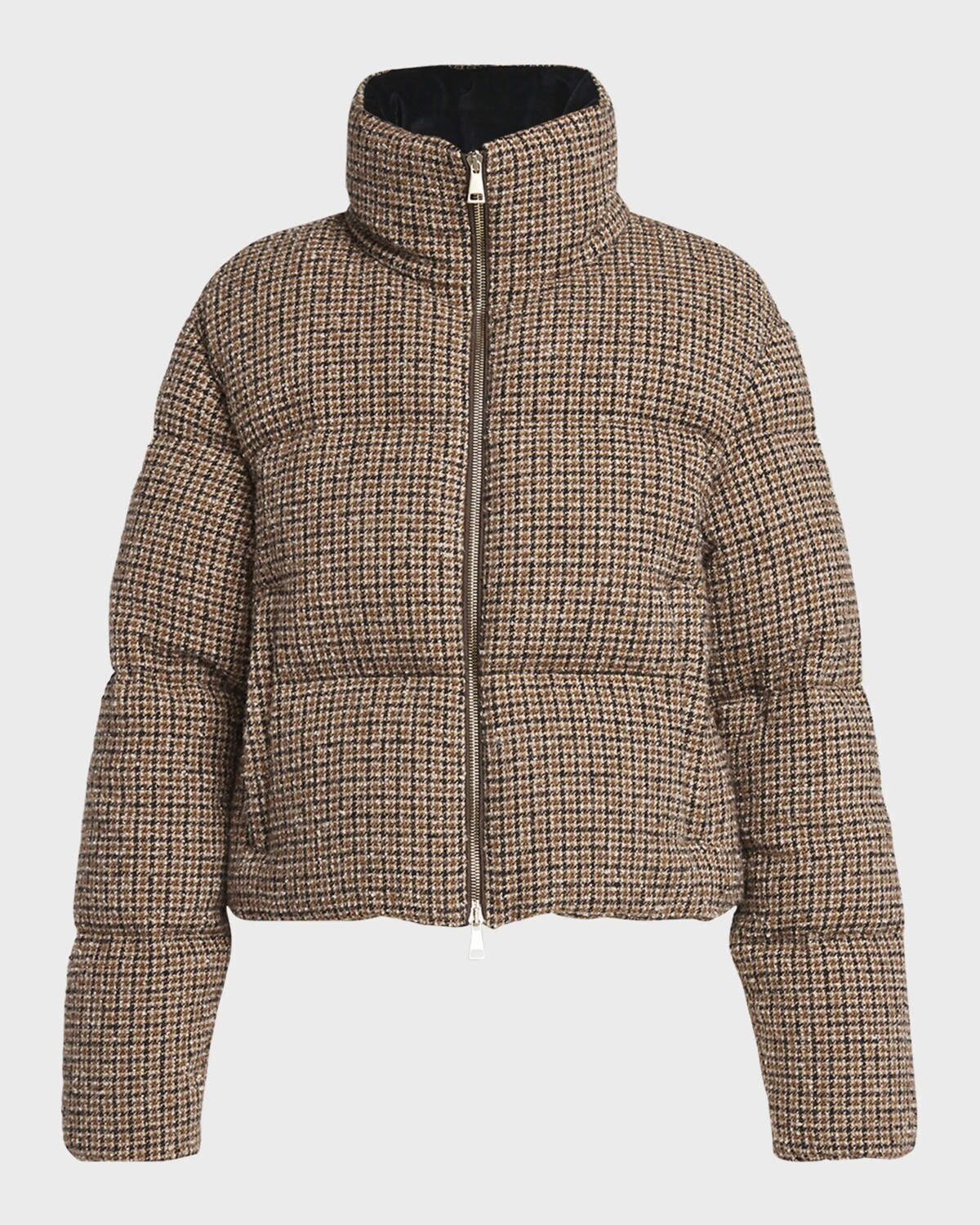 

Пуховик в клетку Seboune в клетку из букле Moncler, цвет Miscellaneous
