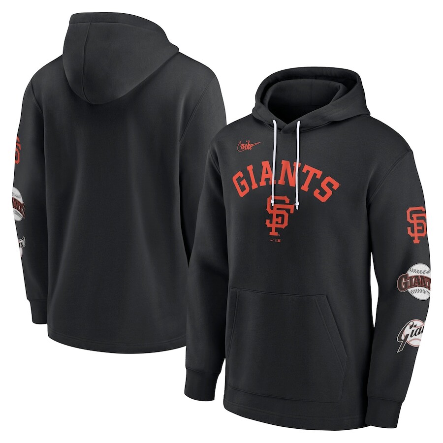 

Пуловер с капюшоном Nike San Francisco Giants, черный