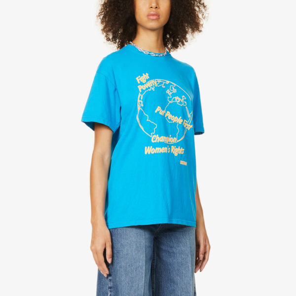 

Винтажная футболка Fergus for Oxfam x Bay Garnett из хлопкового джерси Oxfam, синий