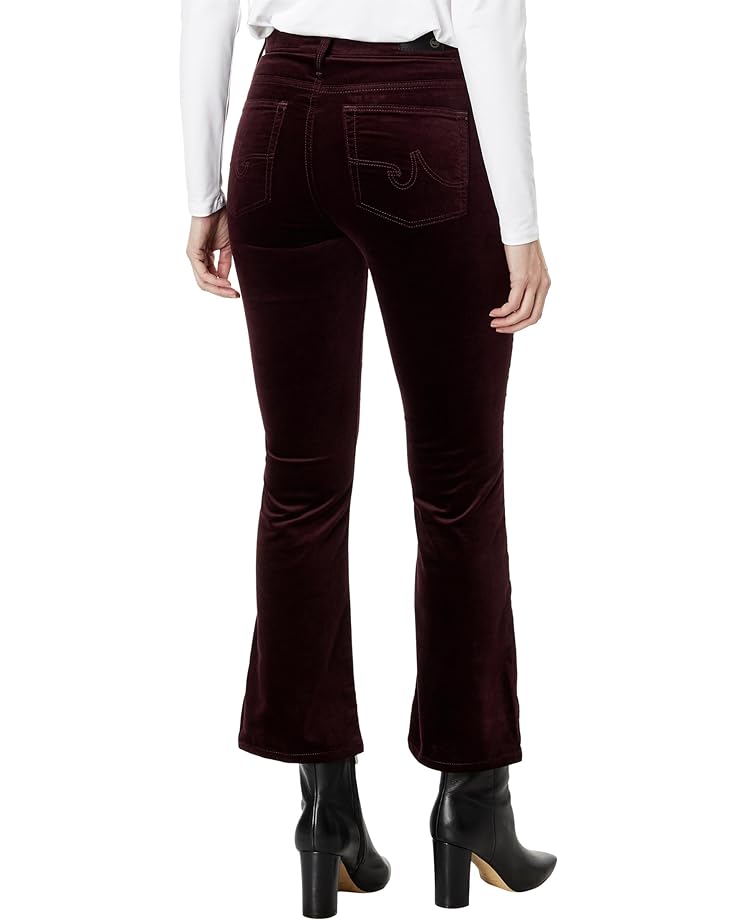 цена Джинсы AG Jeans Farrah High-Rise Boot Crop in Pinot Noir, цвет Pinot Noir