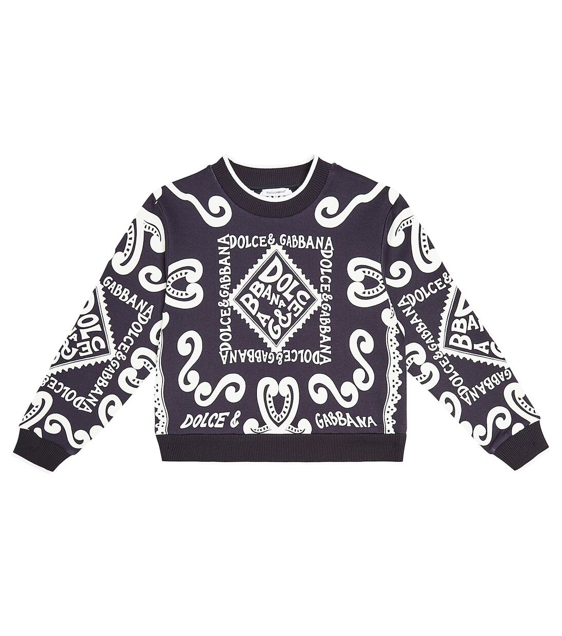 

Толстовка из хлопкового джерси с логотипом Dolce&Gabbana, мультиколор