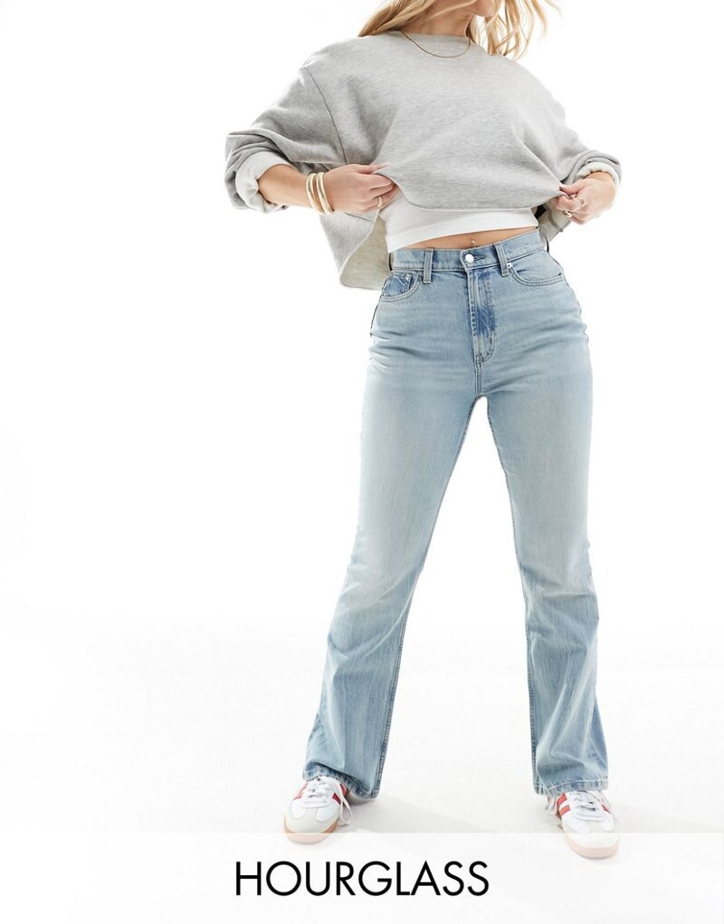 

Голубые расклешенные джинсы ASOS DESIGN Hourglass