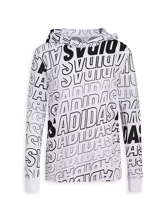 

Футболка с капюшоном и логотипом для мальчиков Adidas, белый