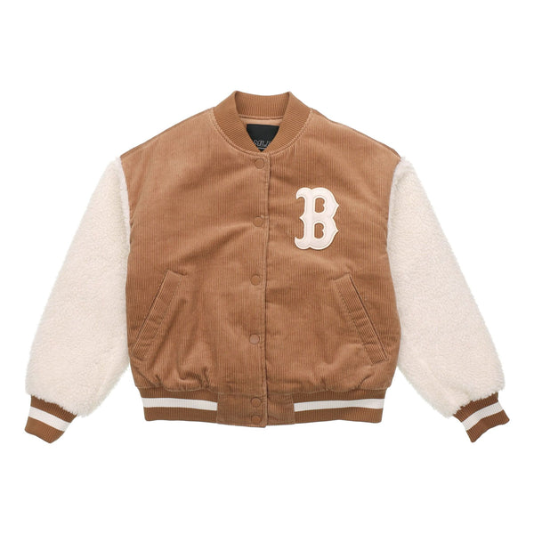 Куртка MLB Boston Red Sox corduroy baseball uniform Jacket Unisex Brown, коричневый corduroy baseball uniform jacket harajuku style retro hong kong