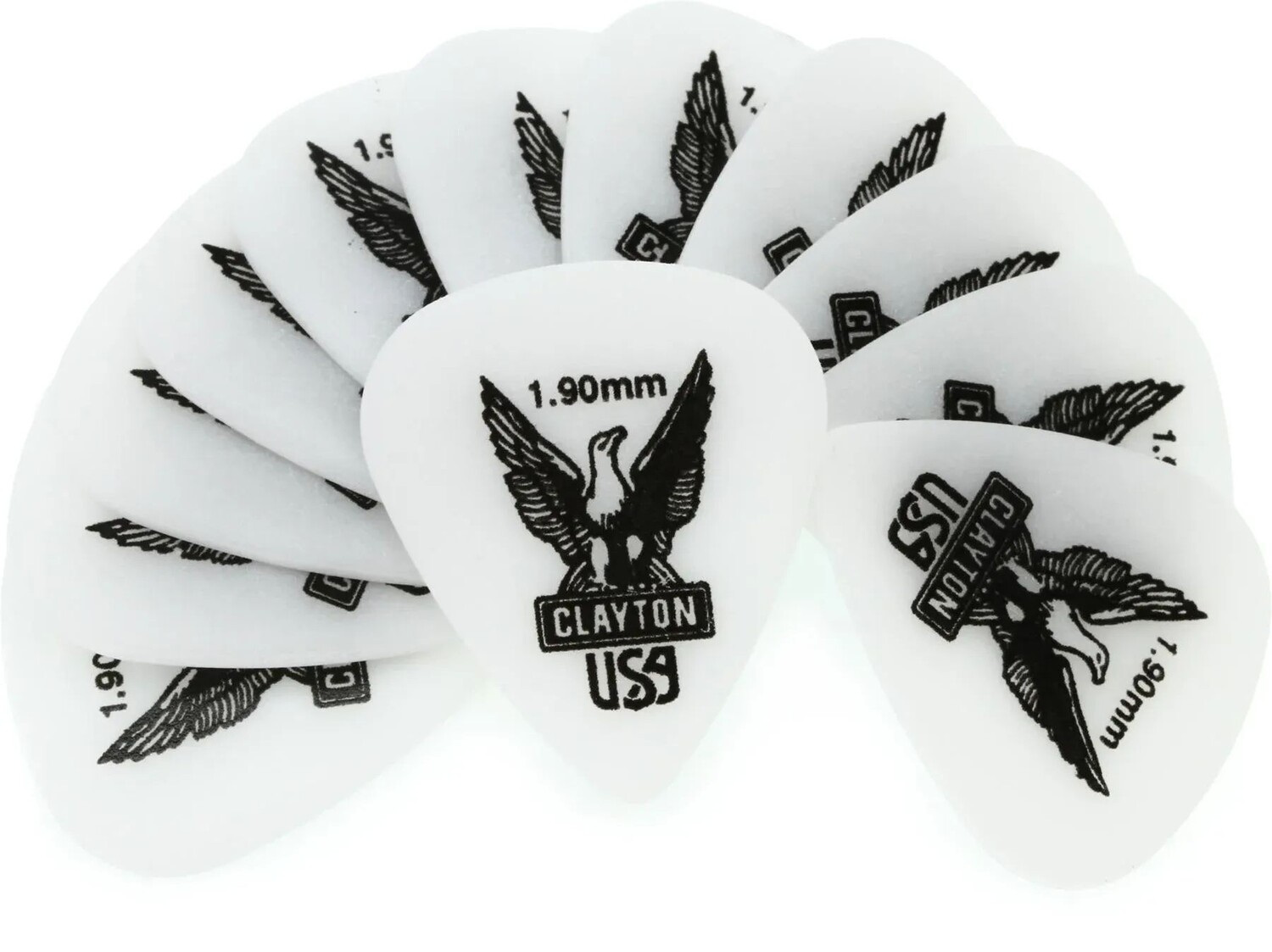 

Стандартные медиаторы Clayton Acetal, 12 шт., 1,90 мм