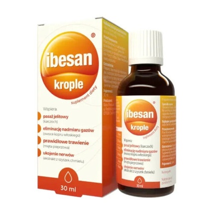 IBESAN капли, 30 мл, пищеварительный проход, желудок, печень, пищеварение, вздутие живота Natur Produkt Pharma