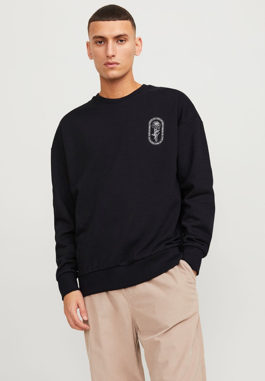 

Толстовка Joroses Crew Unisex Jack & Jones, черный