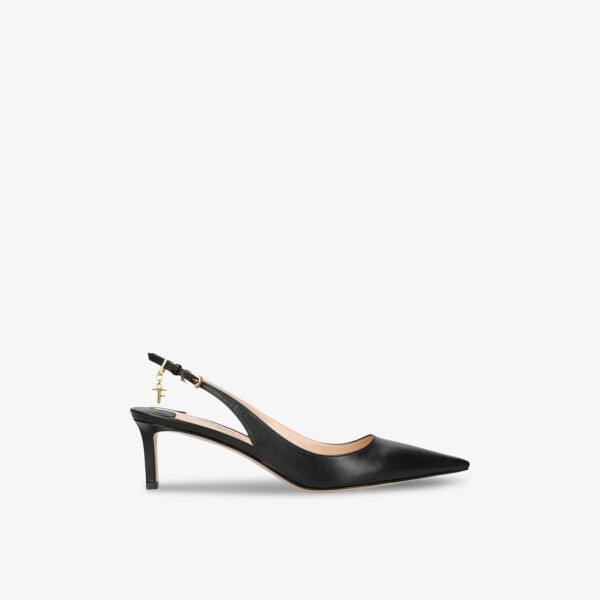 

Кожаные туфли angelina с подвеской-логотипом Tom Ford, черный