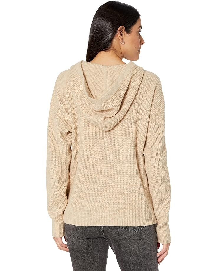 

Худи Calvin Klein Ribbed Crop Hoodie, цвет Heather Latte