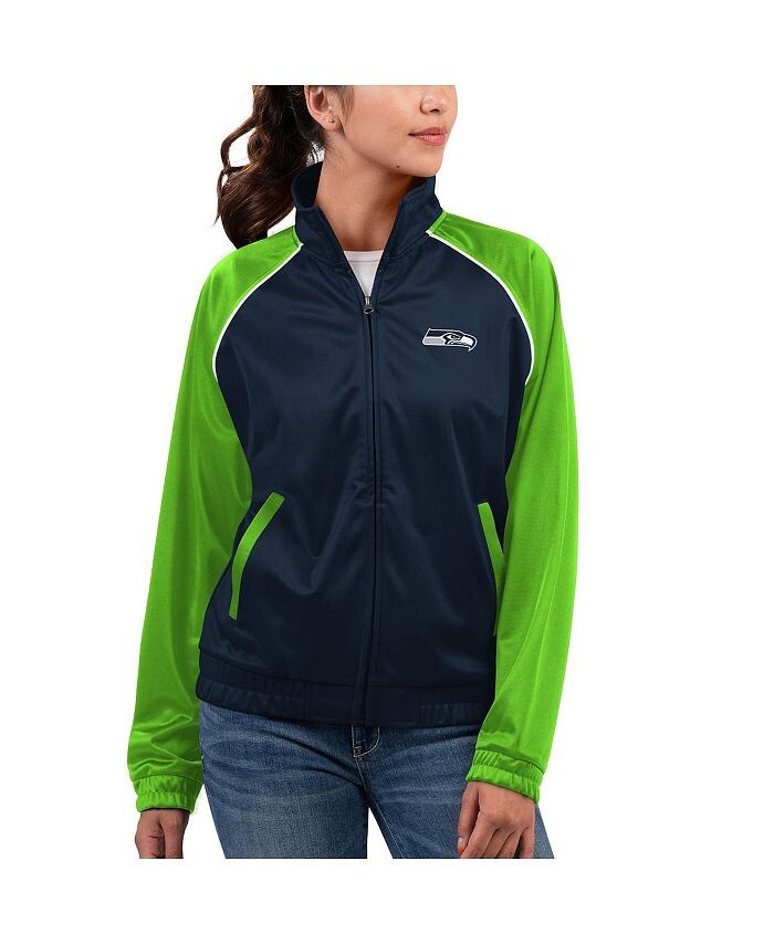 

Женская темно-синяя спортивная куртка с молнией во всю длину Seattle Seahawks Showup Fashion Dolman G-III 4Her by Carl Banks, синий