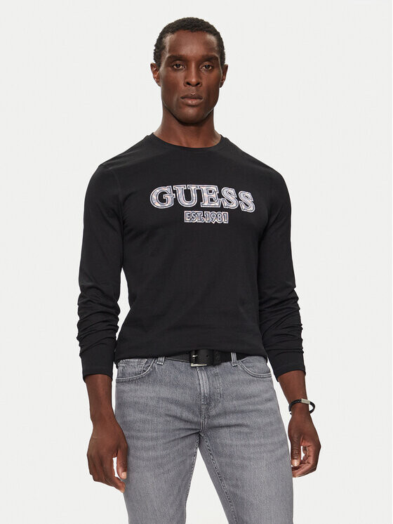 

Облегающий крой с длинными рукавами Guess, черный