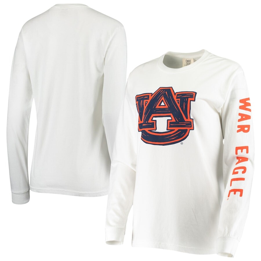

Футболка с длинным рукавом Summit Sportswear Auburn Tigers, белый