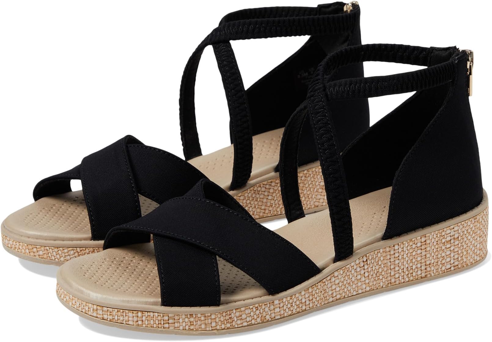 

Сандалии Bzees Bali Sand Strappy Wedge Sandals, черный