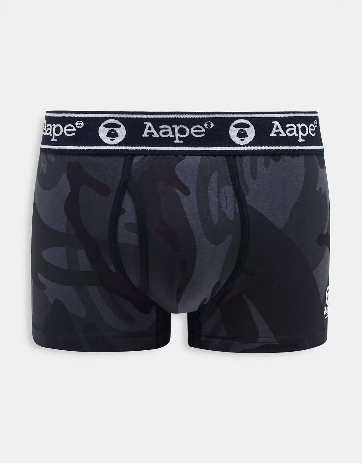 

Черные боксеры Aape by A Bathing Ape с камуфляжным принтом и поясом с логотипом A Bathing Ape