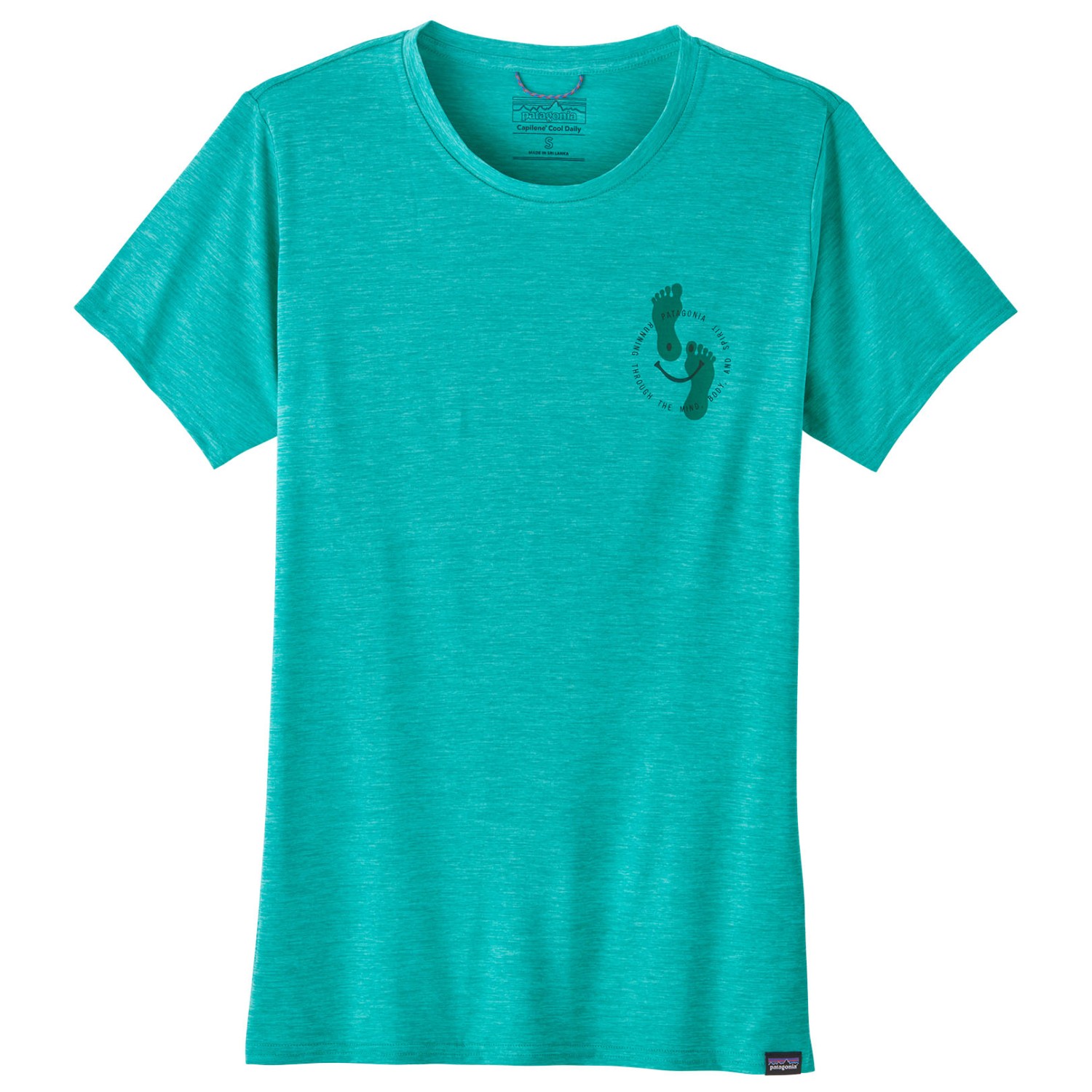 blue cartoon shirt Функциональная рубашка Patagonia Women's Cap Cool Daily Graphic Shirt Lands, цвет Trail Trotters/Subtidal Blue X Dye
