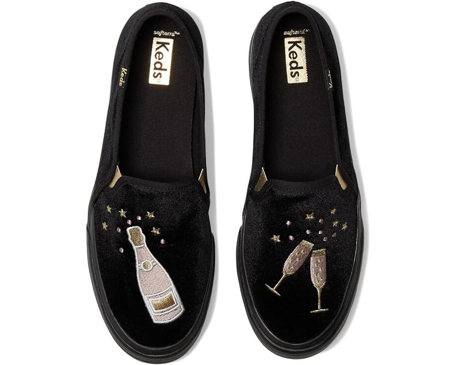 

Кроссовки Keds Double Decker Velvet Cheers, черный
