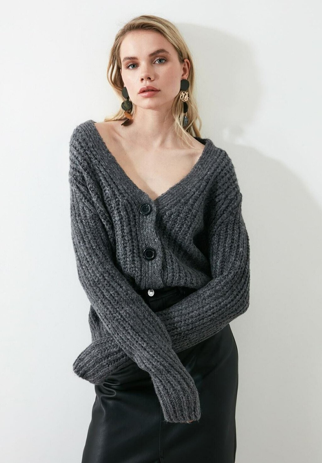 

Кардиган Trendyol, серый