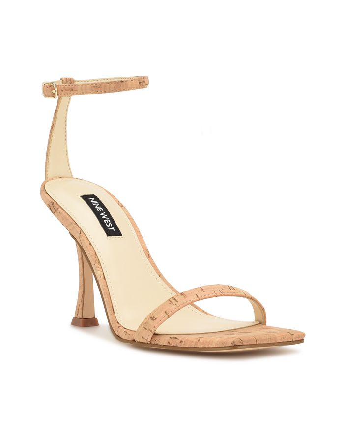 Женские модельные босоножки Yess с квадратным носком на коническом каблуке Nine West, тан/бежевый золотистые босоножки на высоком каблуке azalea wang tilly