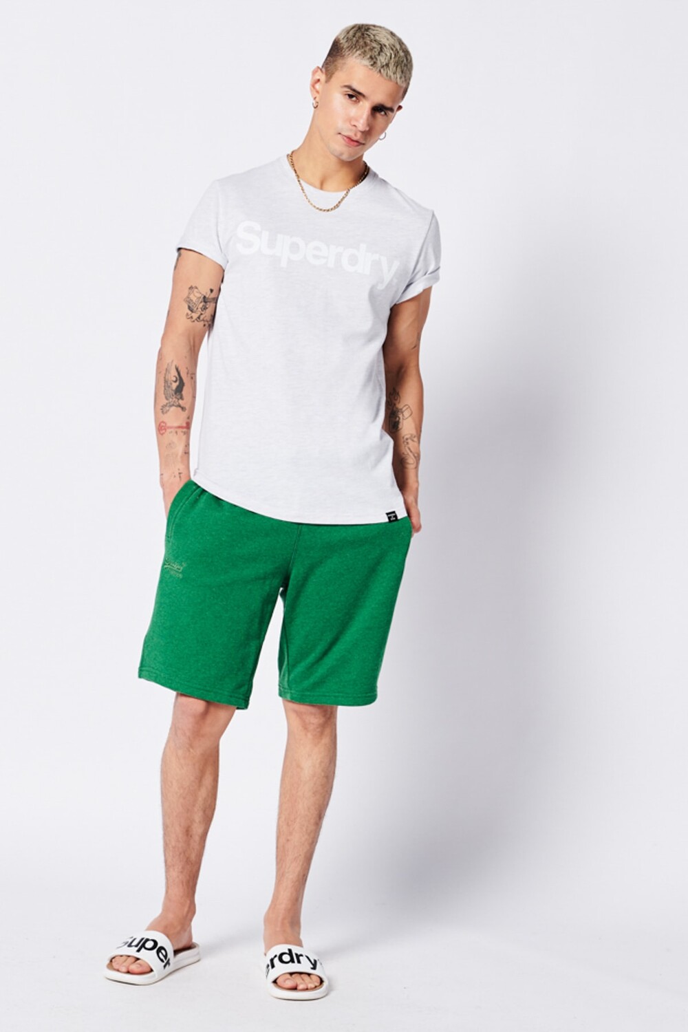 

Футболка – белая – стандартного кроя SUPERDRY, белый