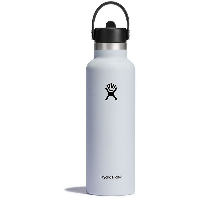Стандартная бутылка с гибкой соломенной крышкой Hydro Flask, белый