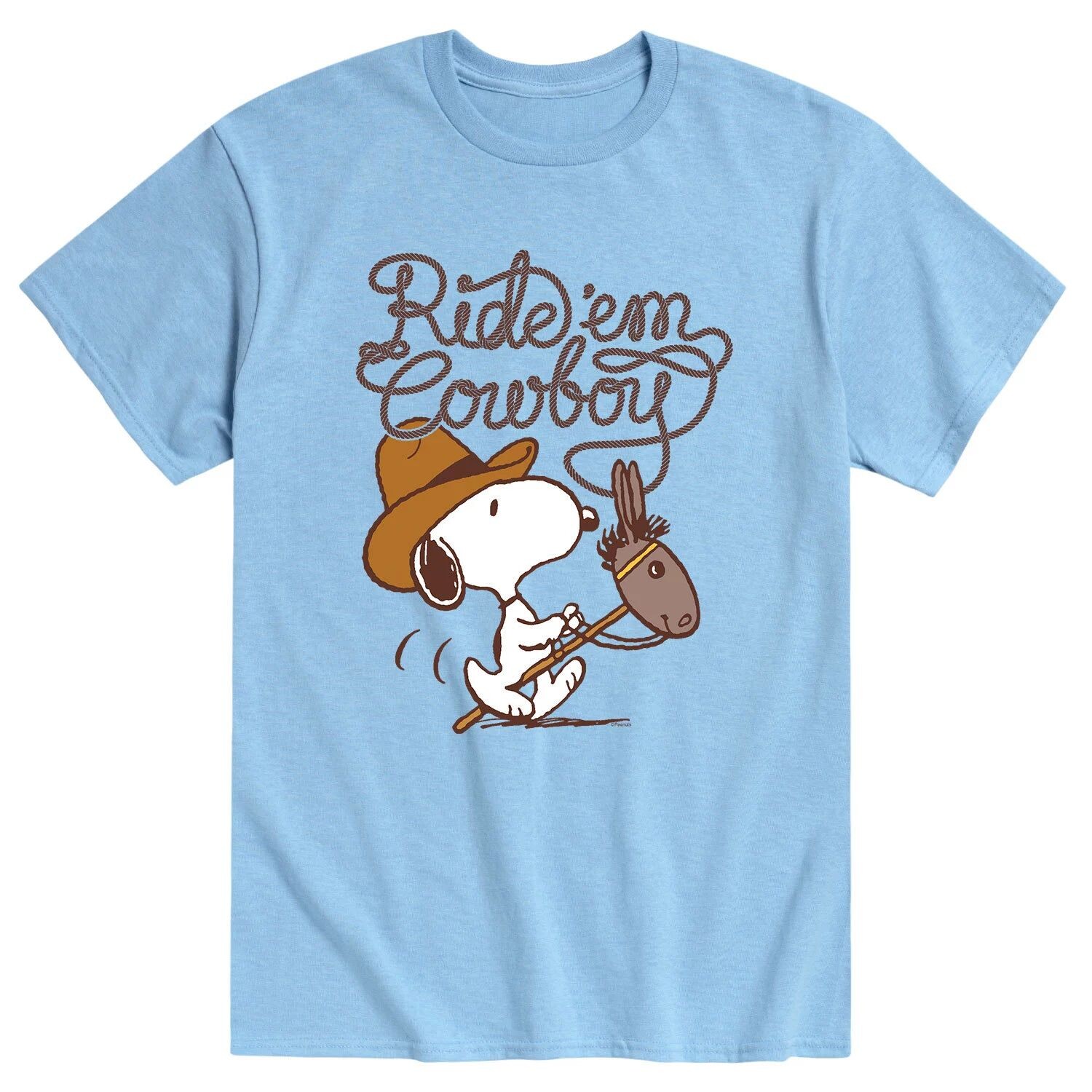 

Мужская ковбойская футболка Peanuts Ride Em Licensed Character
