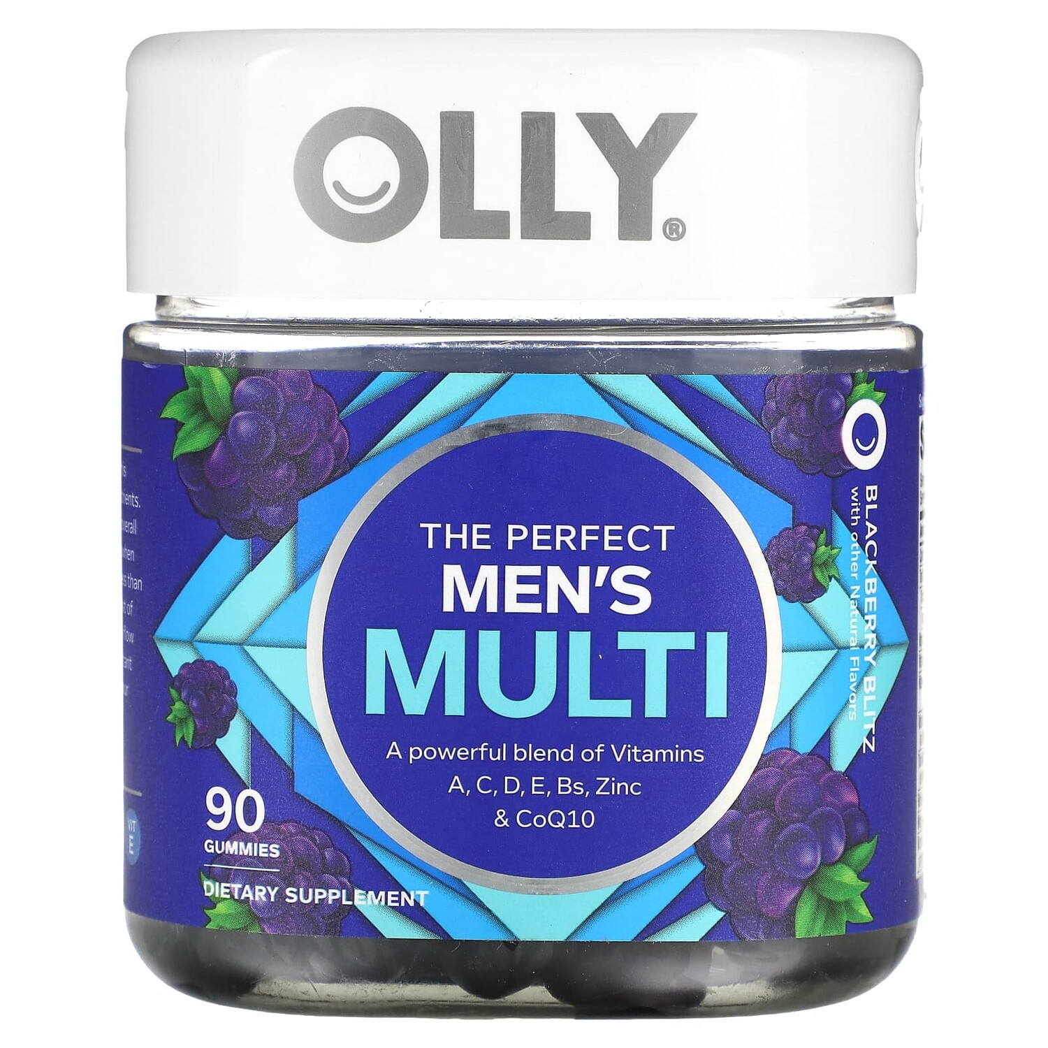 

The Perfect Men's Multi, Blackberry Blitz, 90 жевательных таблеток, OLLY