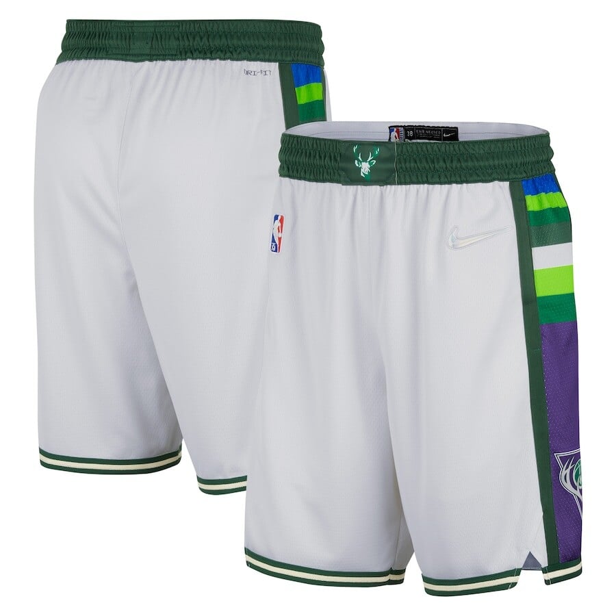 

Шорты Nike Milwaukee Bucks, белый