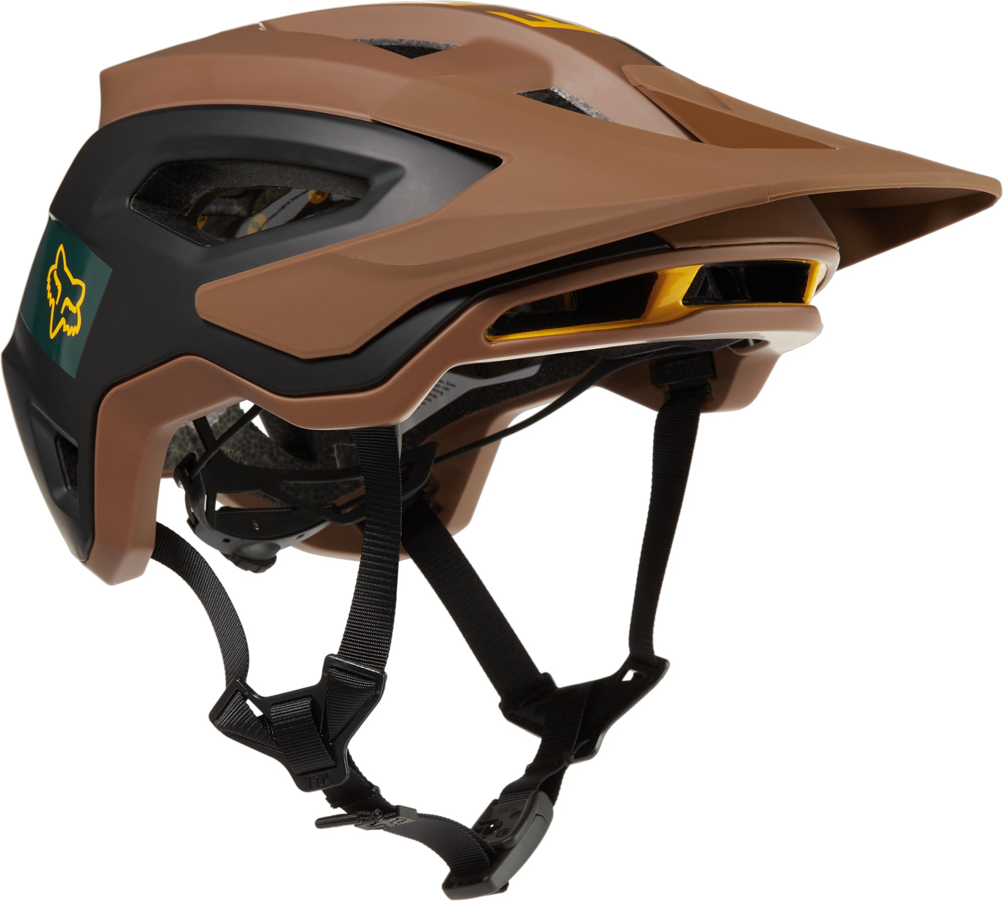 цена Велосипедный шлем SpeedFrame Pro Mips Fox, коричневый