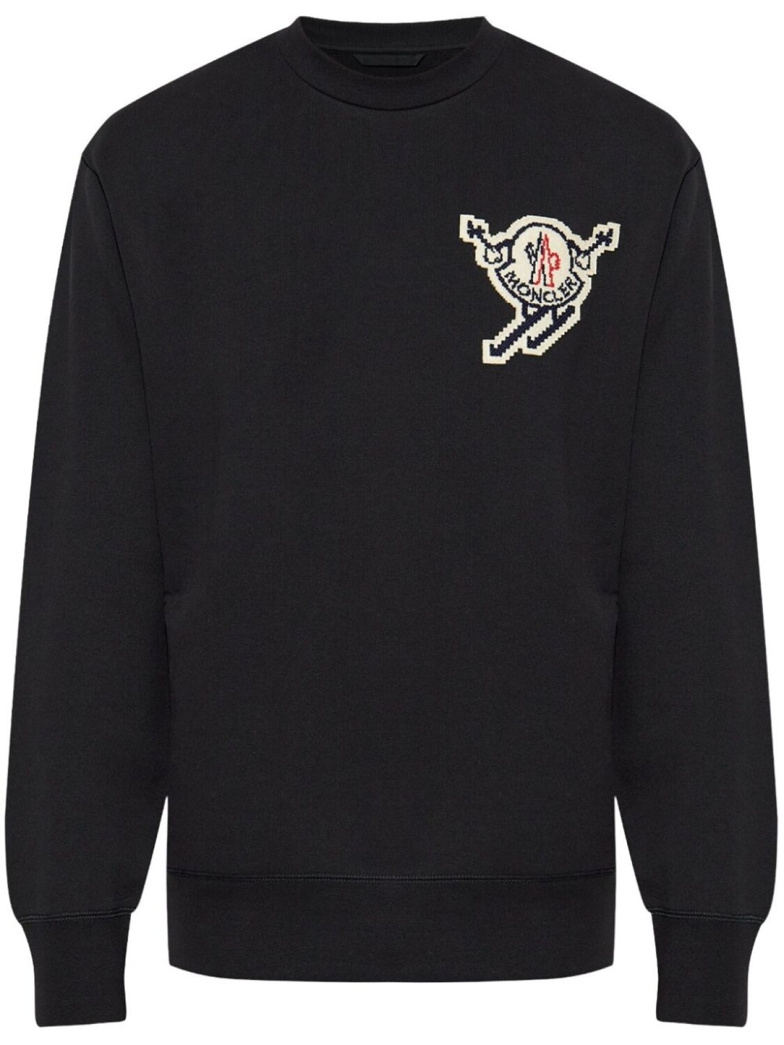 

Moncler толстовка с нашивками на лыжах, черный