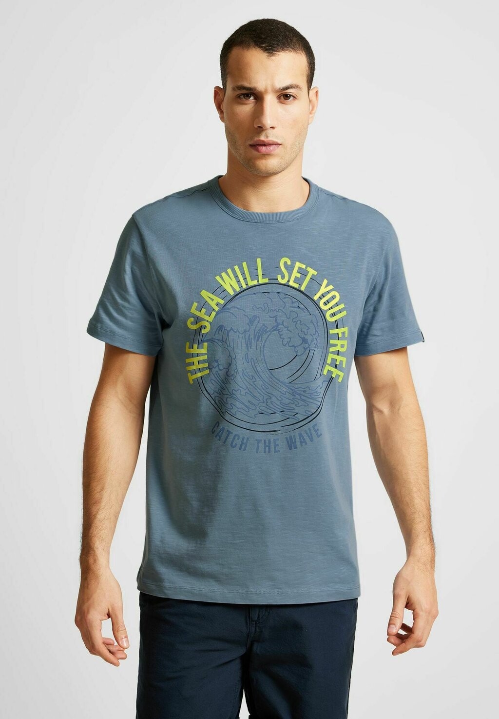 

Футболка с принтом Slub Print Street One MEN, цвет grau