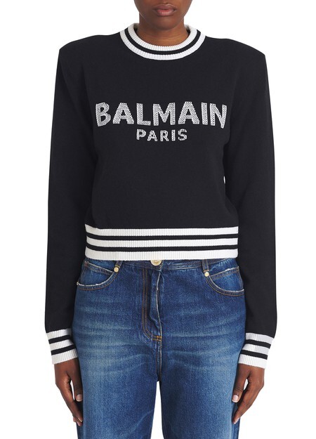 

Укороченная шерстяная толстовка с логотипом Balmain Balmain