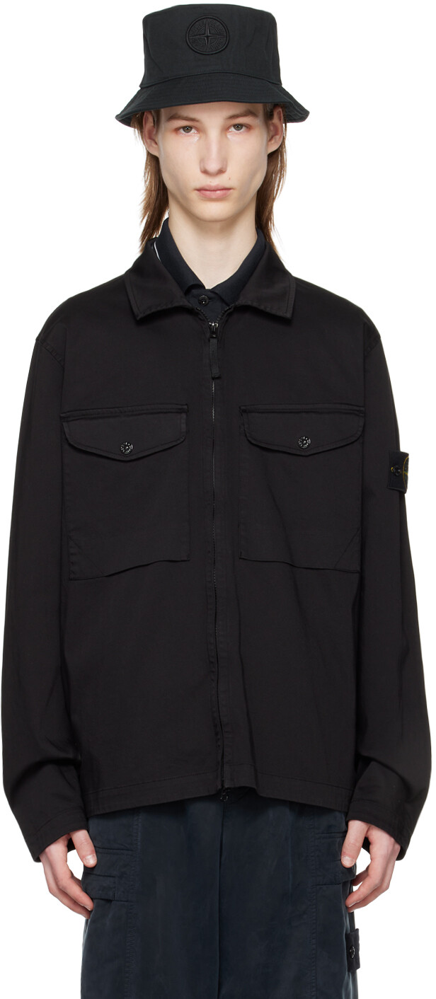 

Черная куртка с нашивками Stone Island, цвет Black
