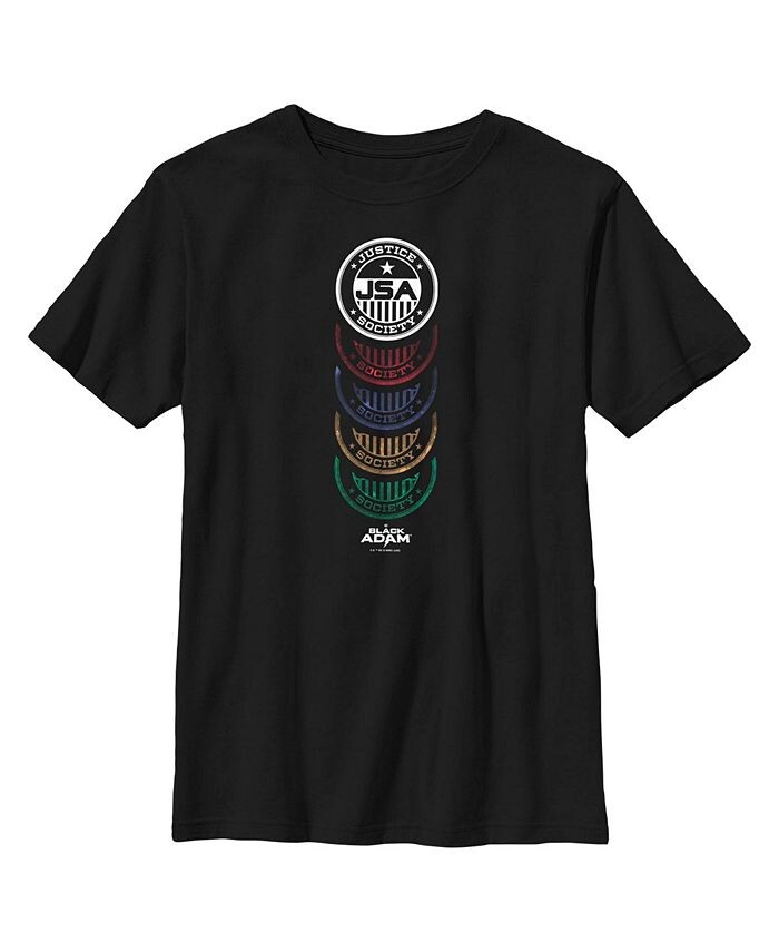 

Черная детская футболка Adam JSA Badge для мальчиков DC Comics, черный