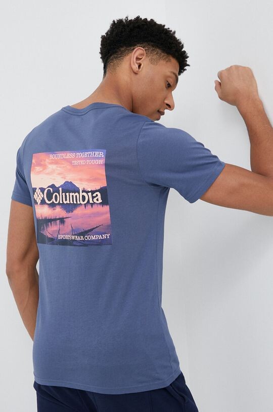 

Хлопковая футболка Columbia, синий
