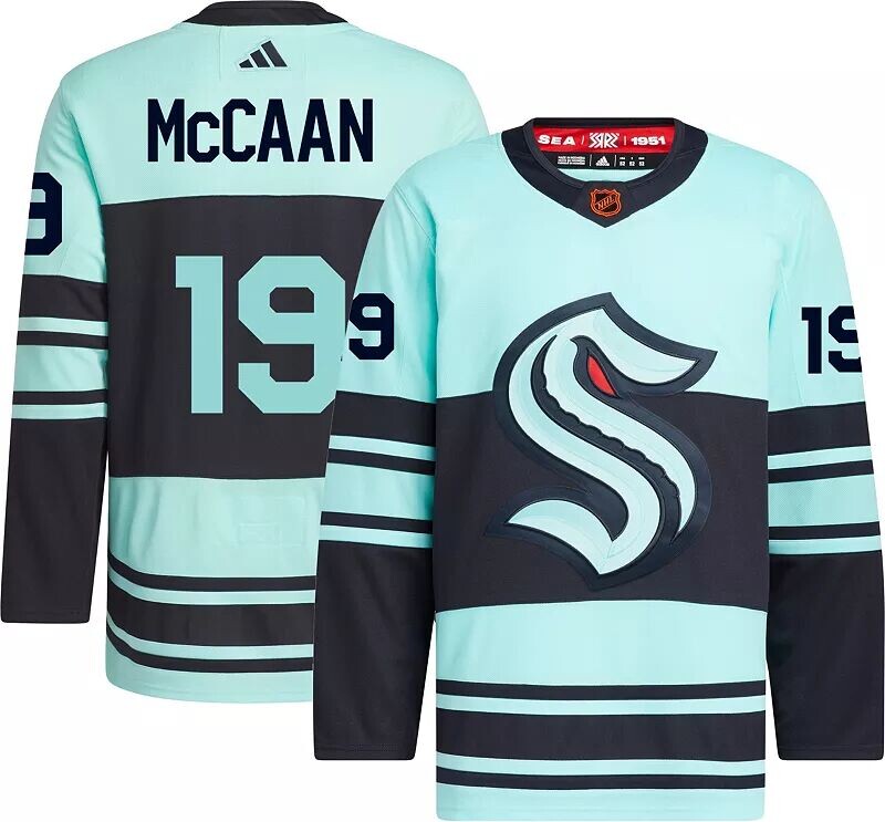 

Adidas 2022-2023 Reverse Retro Seattle Kraken Jared McCann #19 ADIZERO Аутентичный джерси Джерси
