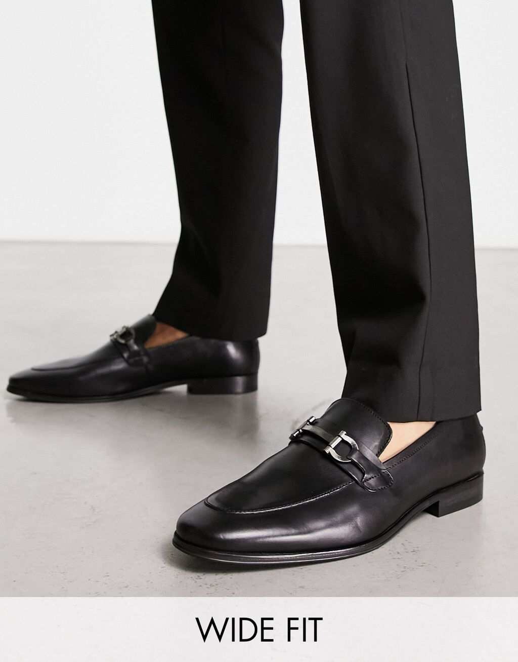 

Черные лоферы с трензелем Dune London Wide Fit