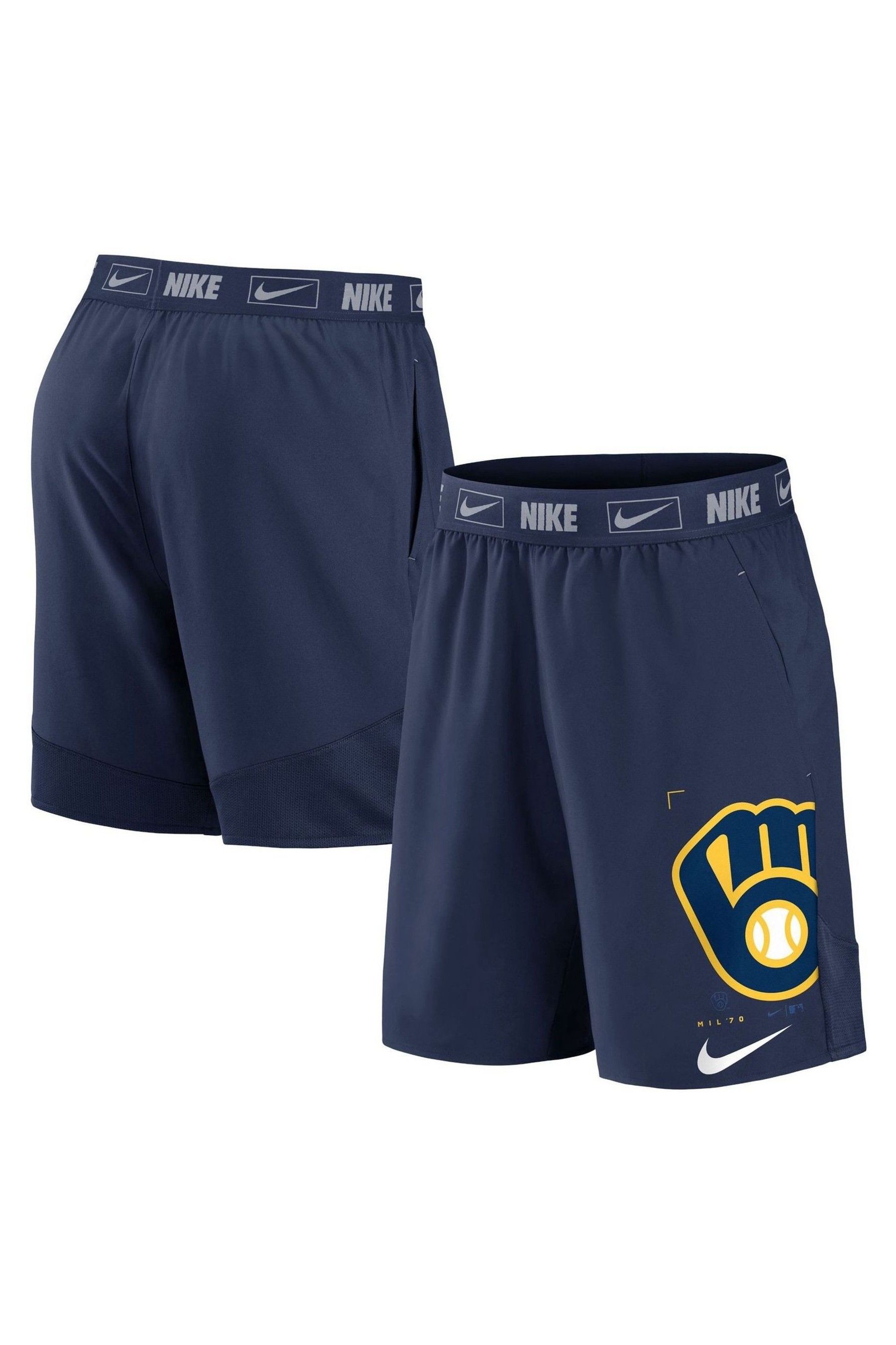 

Тканые шорты Milwaukee Brewers Bold Express Nike, синий