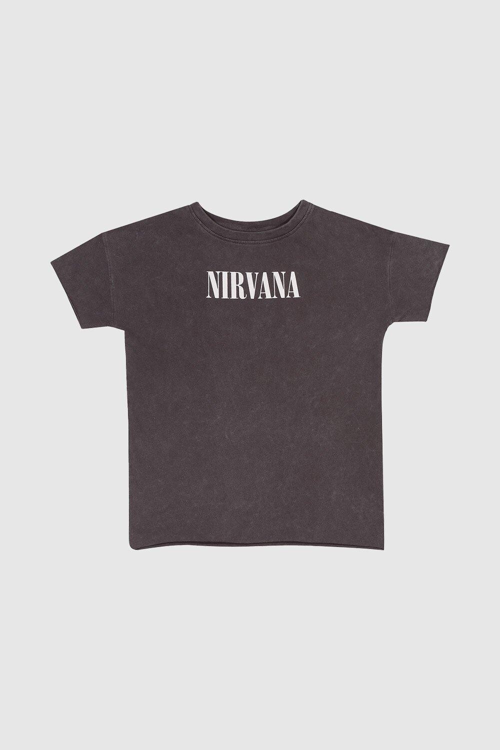 

Футболка со смайликом «Ромашки» Nirvana, серый