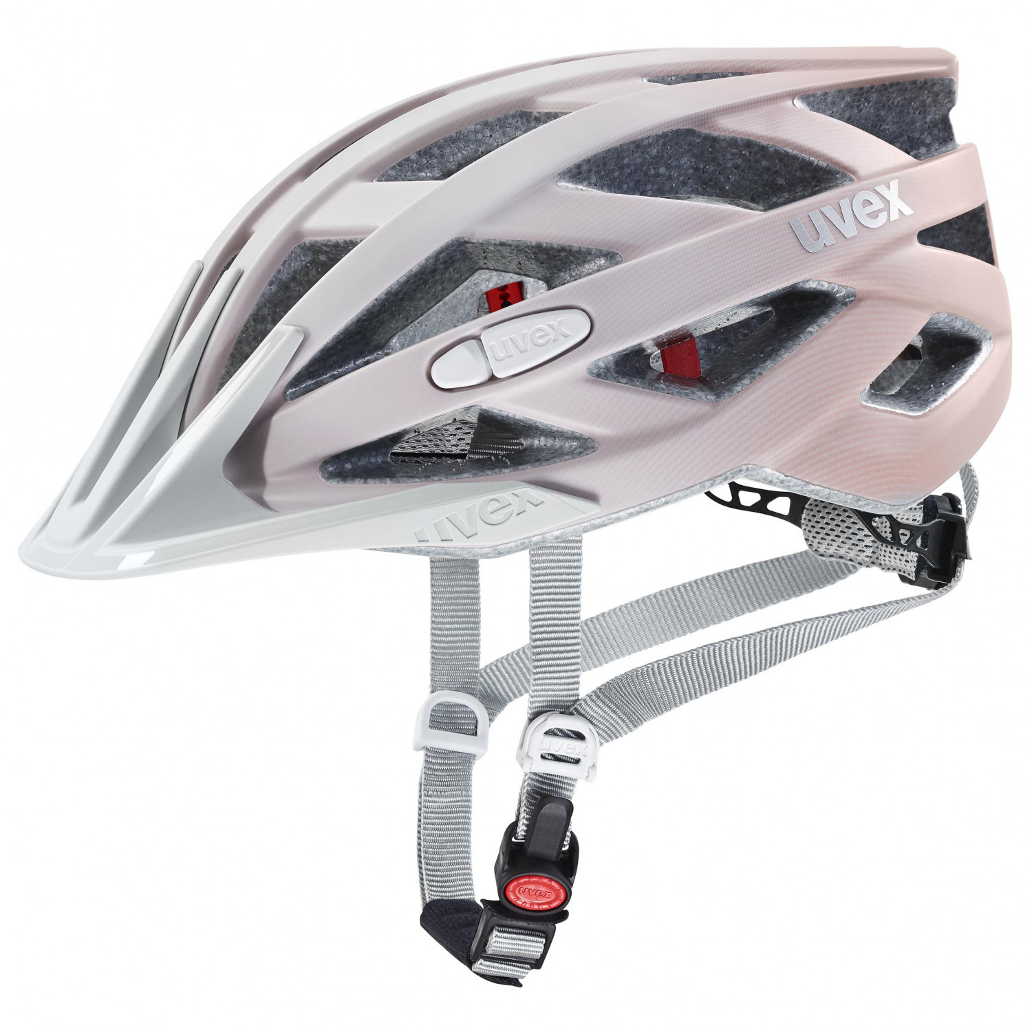 шлем велосипедный uvex черный Велосипедный шлем Uvex I VO CC, цвет Grey Rose Mat