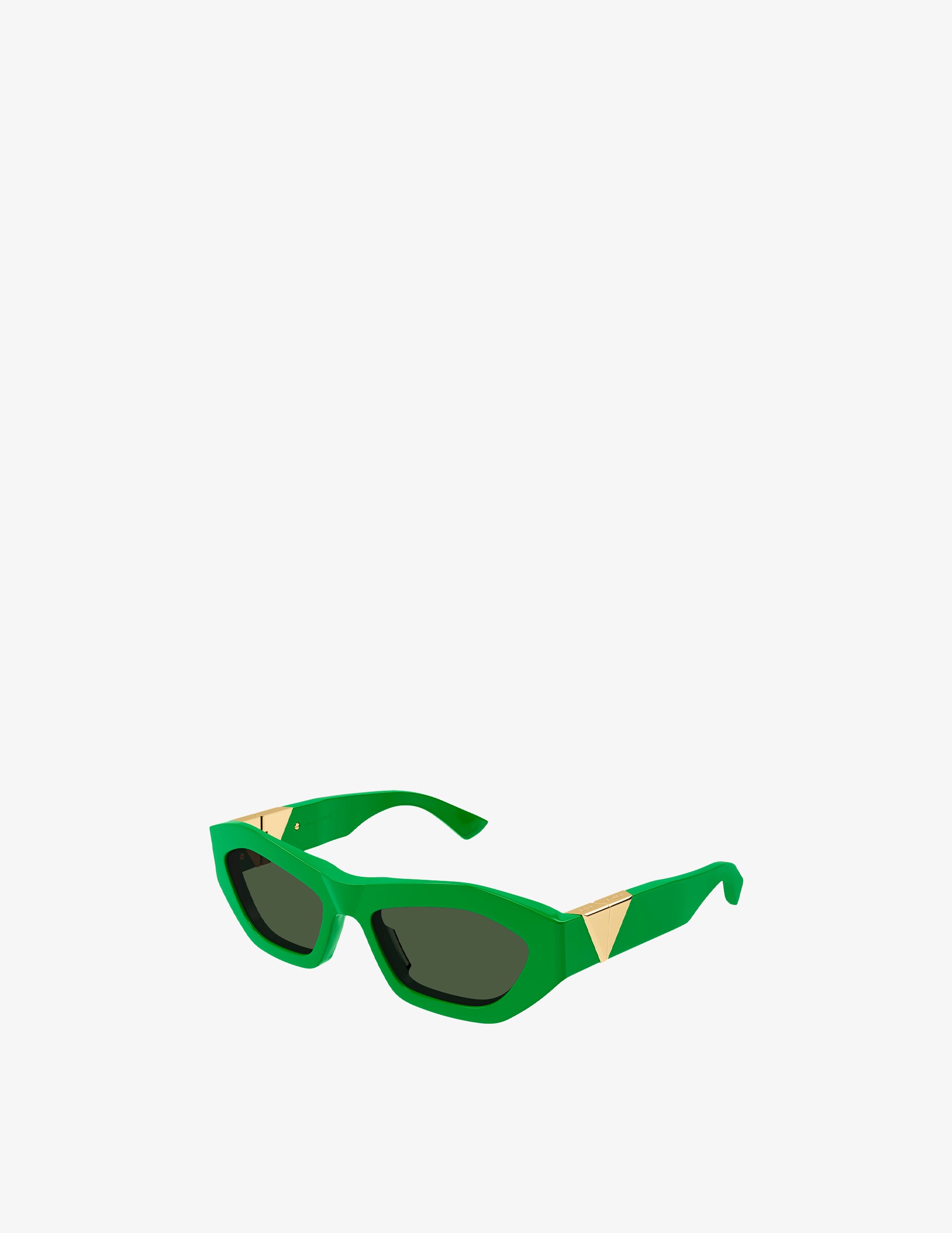 Солнцезащитные очки BV1221S округлой формы Bottega Veneta, цвет Verde