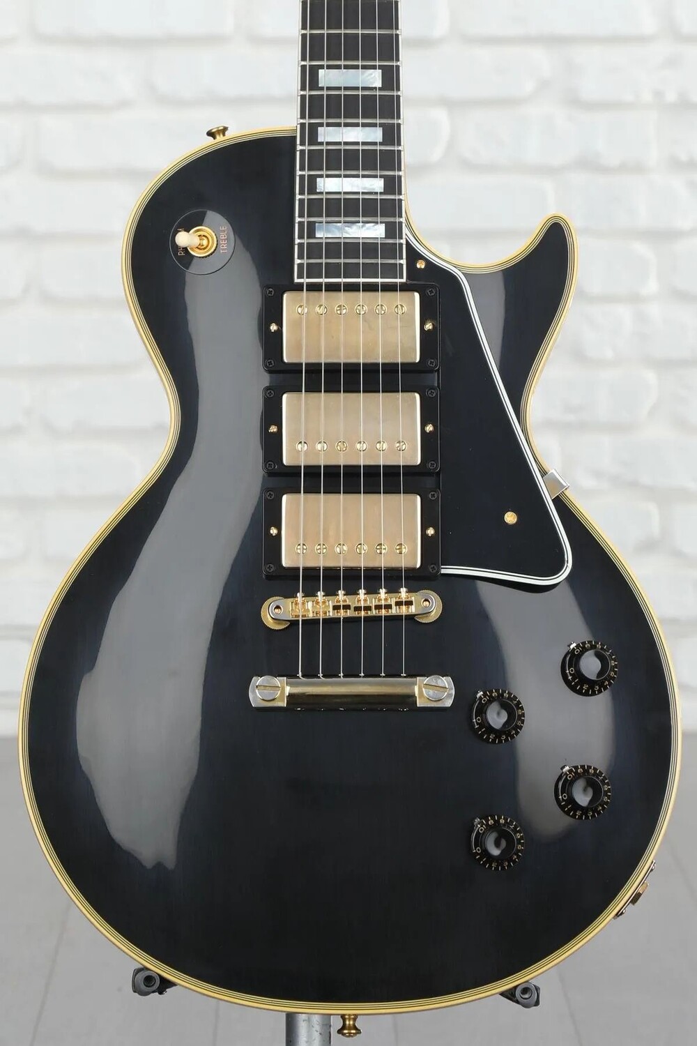 

Gibson Custom 1957 Les Paul Custom Reissue VOS — Ebony с 3 звукоснимателями