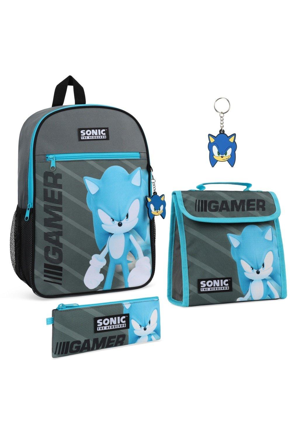Набор рюкзаков из 4 предметов Sonic the Hedgehog, мультиколор брелок маска зайка из натуральной кожи ручной работы брелок на сумку рюкзак ключи