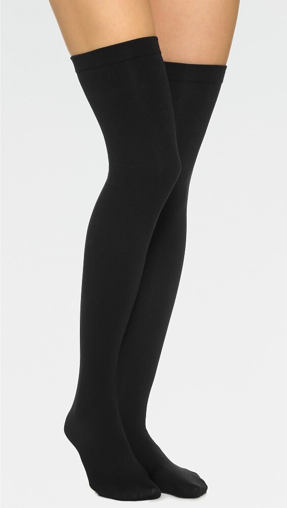 

Носки Plush Fleece Lined Thigh High, черный