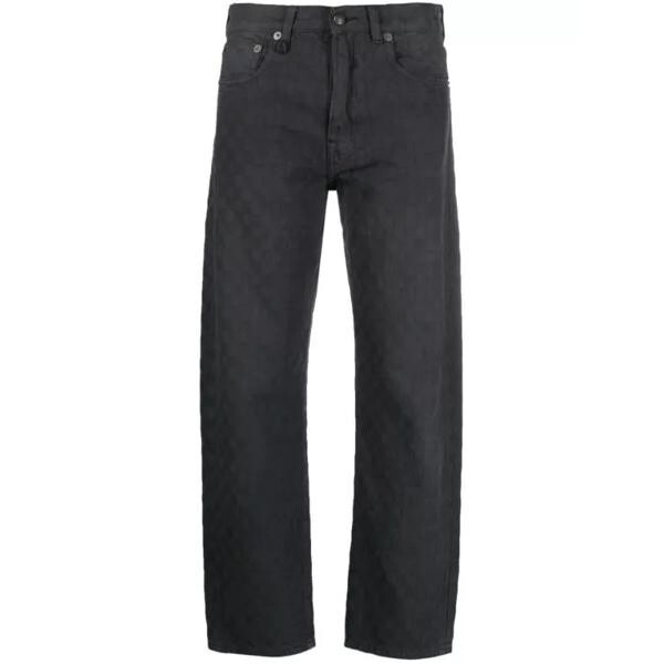 

Джинсы gingham-jacquard straight-leg denim jeans R13, черный